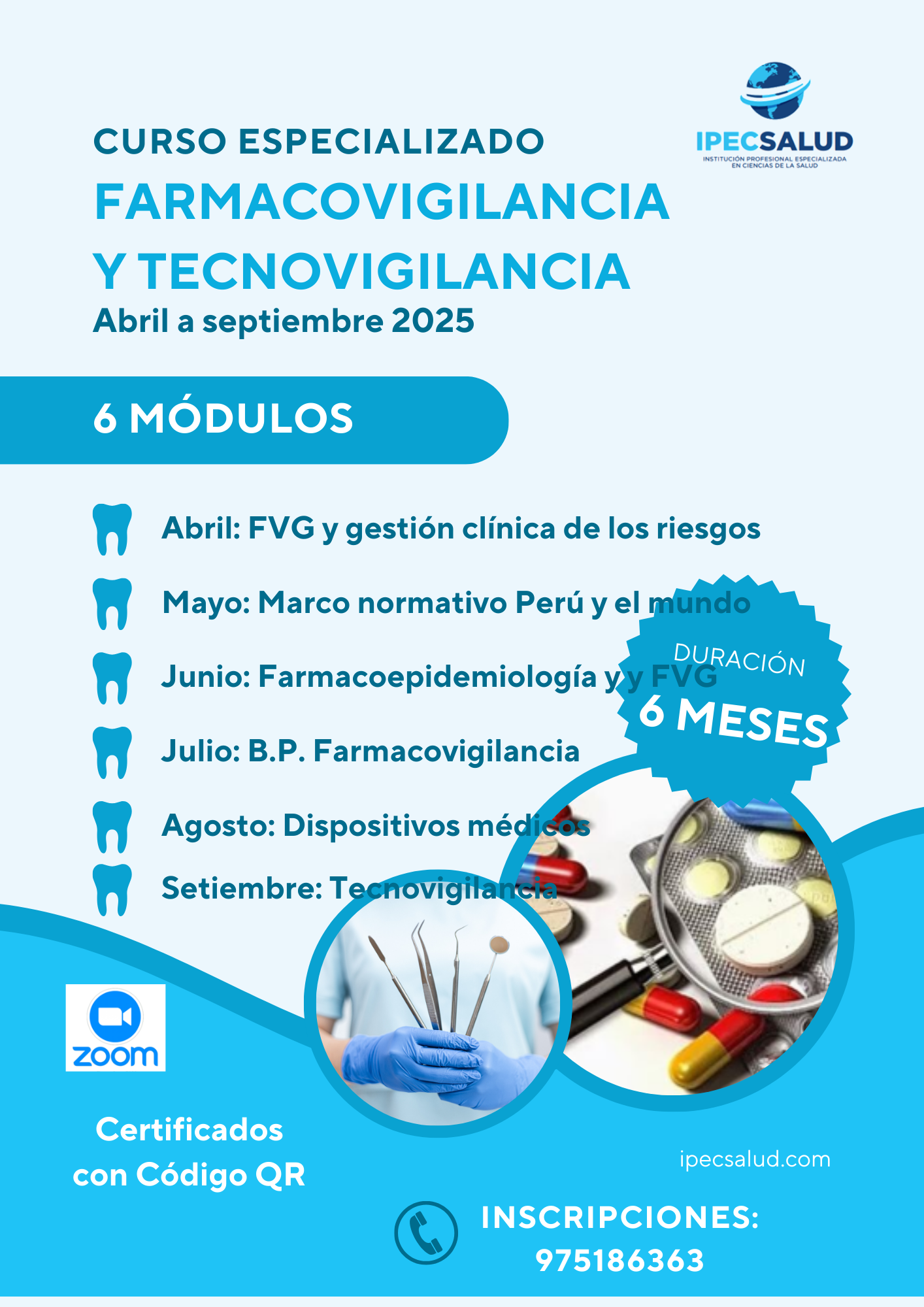 Curso Especializado: Farmacovigilancia y Tecnovigilancia (Abril a Septiembre 2025)